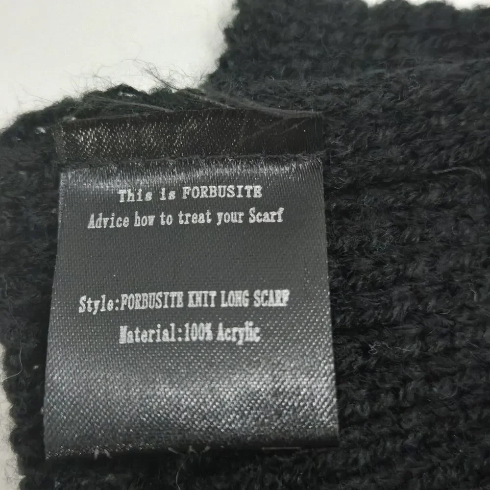 Forbusite Men's Scarf Black And Gray 18x78‎